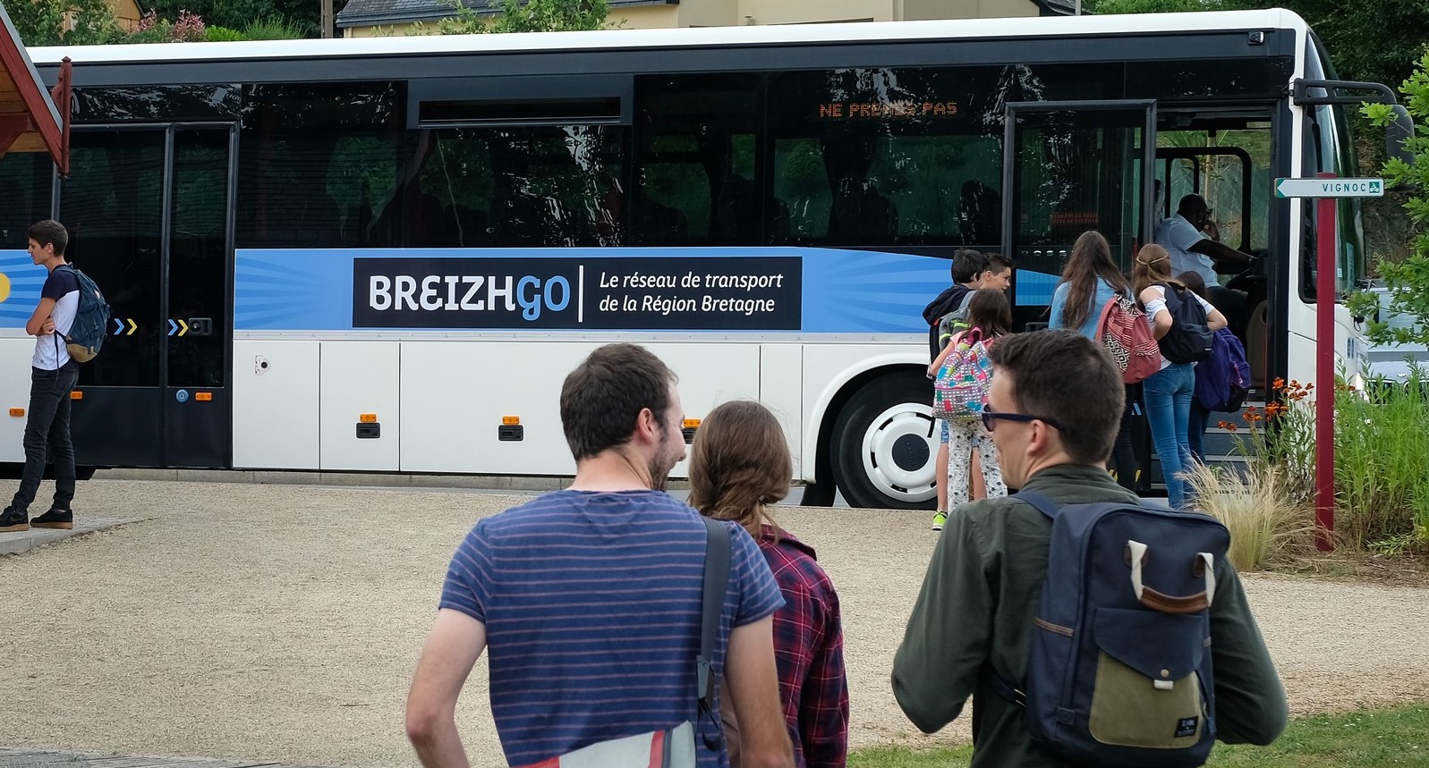 Un arrêt de car BreizhGo